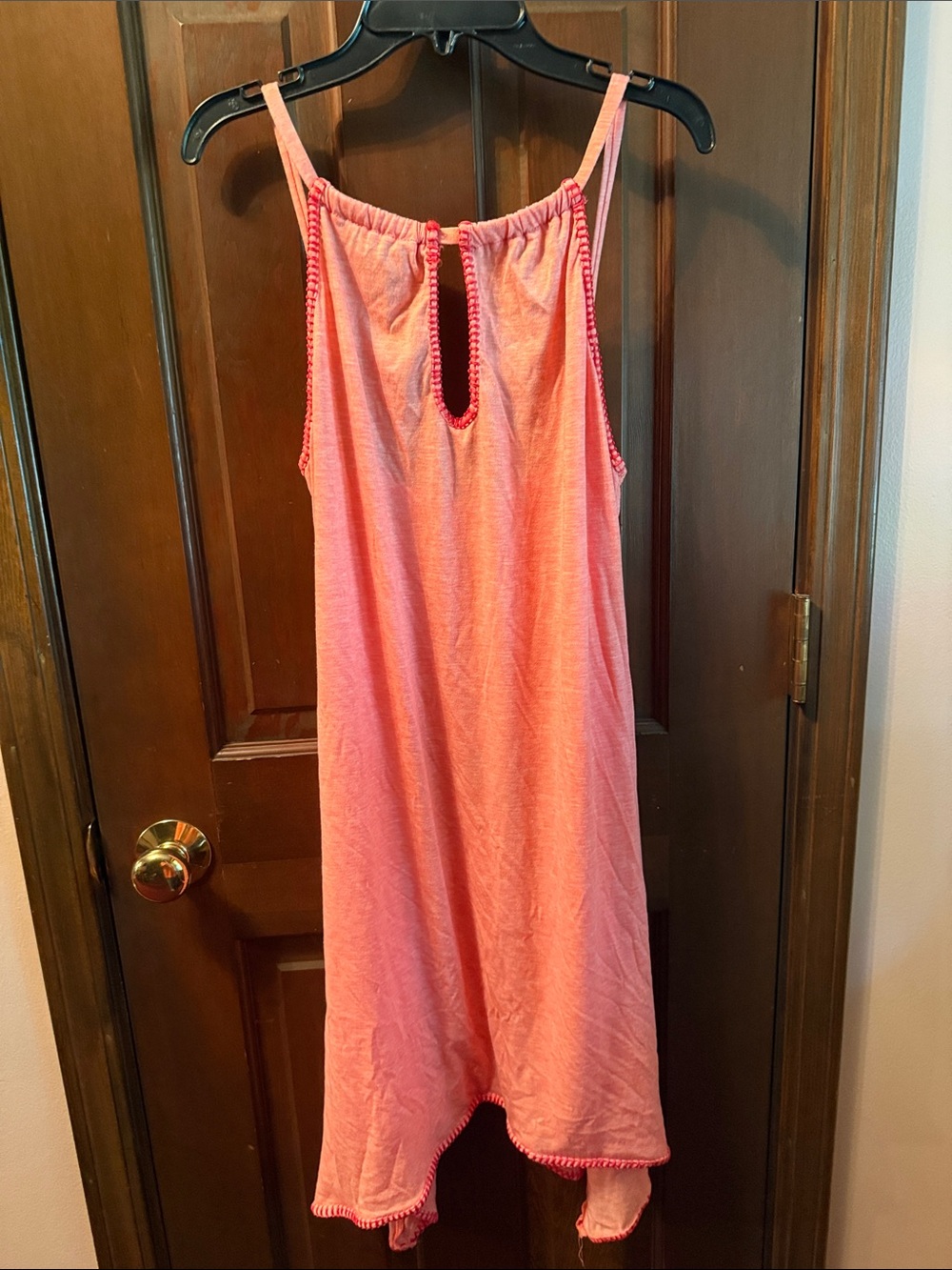 Lucky Brand Coral Pink Spaghetti Strap Coverup